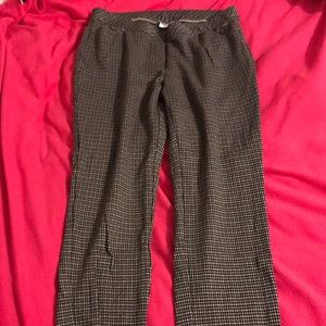 J. Jill Plaid ponte pull on pants